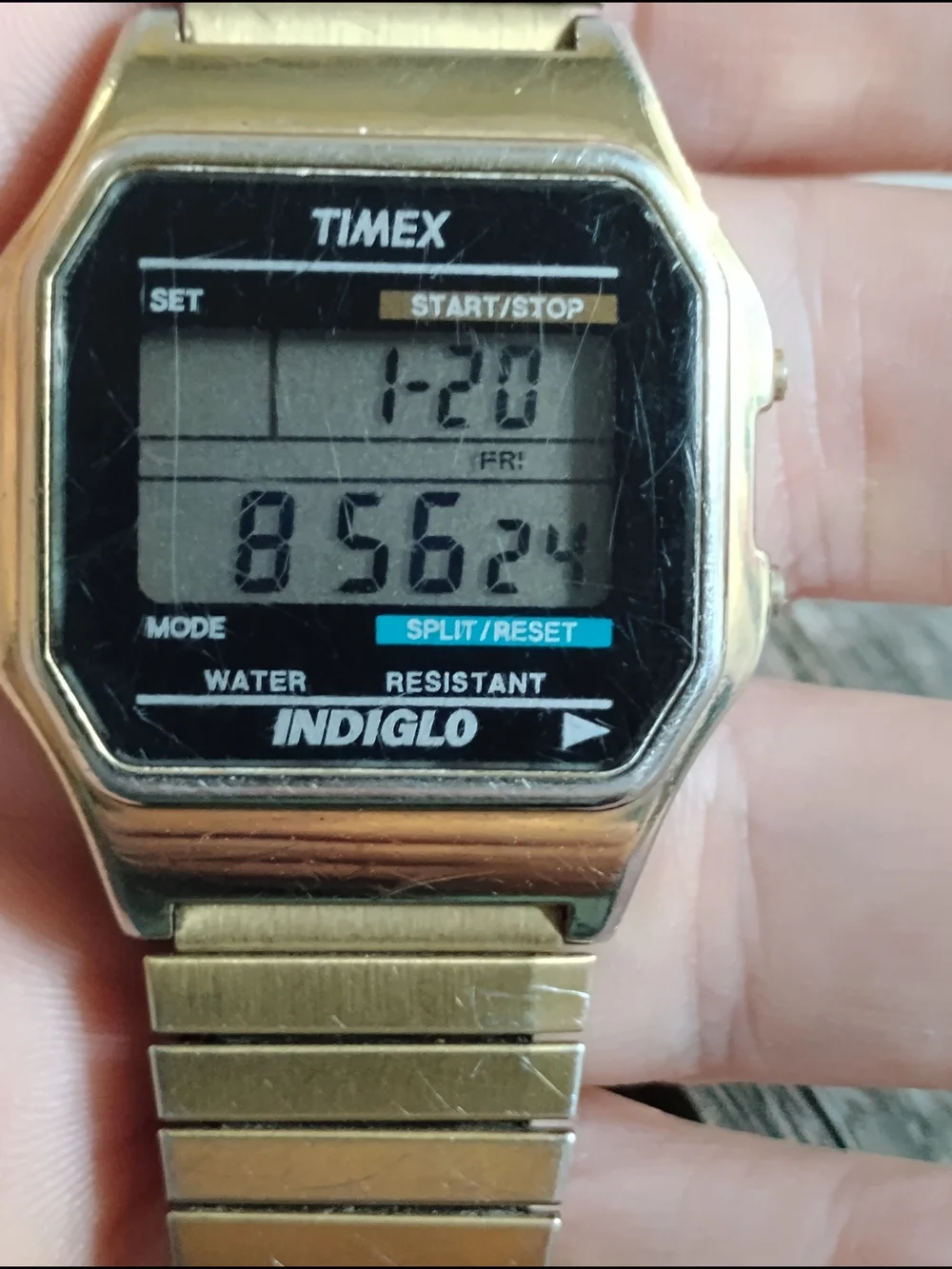 Timex Indiglo Gold Digital Watch